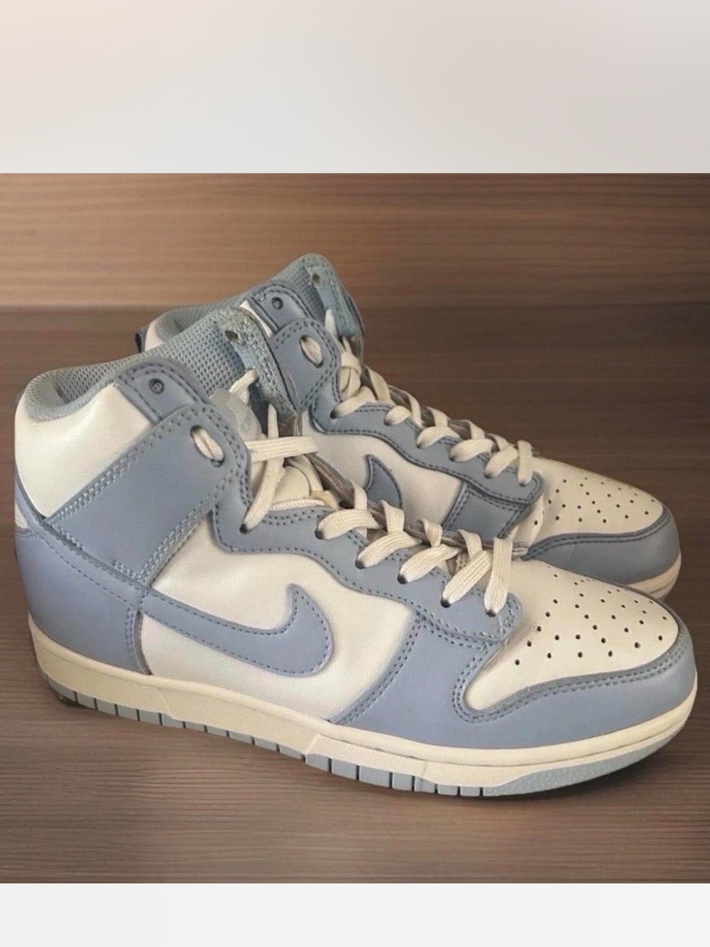 Nike Women's High-Top Sneakers in Light Blue and White